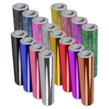 VViViD Paquete de rollo de vinilo adhesivo permanente para manualidades DECO65, 16 colores, brillo cromado y brillo mate, paquete de rollo de 1 p