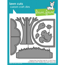 Gazon snijdt aangepaste ambachtelijke Die-Shadow Box Card Park Add-On -LF1907