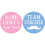 Baby Gender Reveal Team Lashes oder Team Staches Aufkleber Rosa oder Blau – 40 Etiketten 1