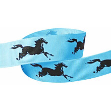 Wstążka z grosgrain 7/8" dla Cowgirl/Koni do pakowania prezentów, robienia kokardek, dekoracji (10yd-(2x5yd) 7/8" Koń