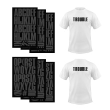 S.E.I 183 pices lettres thermocollantes : petites lettres thermocollantes de 5,1 cm pour vtements, lettres en tissu pour t-shirts, maillots et
