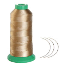 Ungt h?r 1700 meter elastisk nylon sytr?d 3 stk 9 cm kr?llen?le til parykfremstilling (blond)
