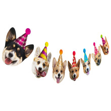 Silvima Dogs szletsnapi fzr Vicces Corgi Arc Portr Szletsnapi Banner Kutya szletsnapi Srmny dekorci
