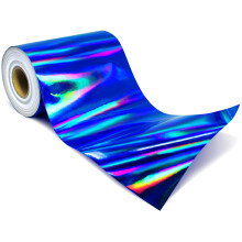 VViViD Blauwe Holografische Chrome DECO65 Permanente Hechting Craft Vinyl 15 Feet x 12 Inches Rol