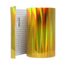 VViViD Vinilo adhesivo permanente para manualidades, cromo hologrαfico dorado DECO65 (12"" x 15 pies)