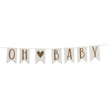 Fun Express - oh Baby Banner Baby - Party Dekor - Fggo Dekor - Garland - Baba - 1 db