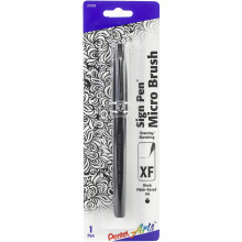 Pentel Arts Sign Pen mit Mikropinselspitze, Schwarz