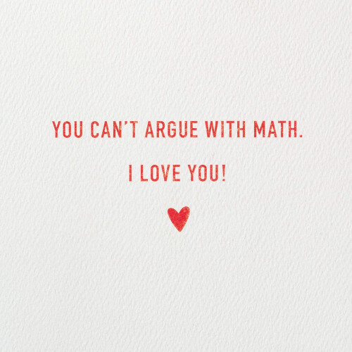 American Greetings Valentinstagskarte fr Ehemann (Can't Argue with Math) 2
