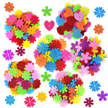 Coopay 250 stuks vilten bloemen stof bloemversieringen diverse kleuren voor doe-het-zelf-knutselen