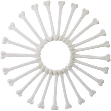Zonon 24 Stk Plastknogler Halloween Mini Plastic Skeletknogler Hvid Halloween Simulativ Menneskelig Kostume Bone til Fest Favor Dekoration Suppli