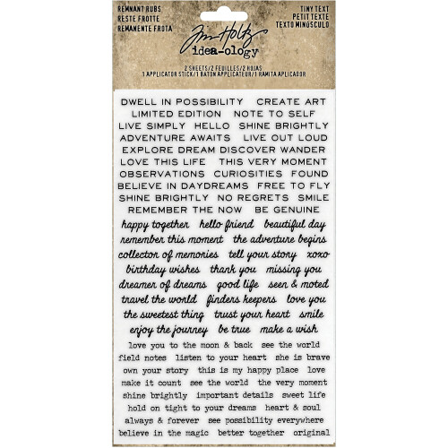 Advantus Idea-Ology Remnant Rub-Ons Kleine Tekst, Multicolor