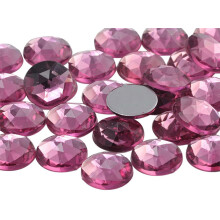 13 mm runde Acryl-Strasssteine ??aus Kunststoff mit flacher Rckseite fr die Schmuckherstellung, Modeschmuck, Cosplay-Verzierungen  50 Stck (Pink