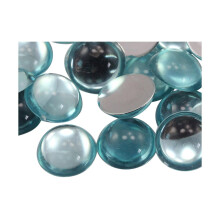 Allstarco 7mm Blue Aqua Lite .QR120 Akrylov kulat kaboony s plochm zadnm dlem Plastov perlov drahokamy pro vrobu perku Vroba kostmu Vrob