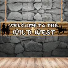 Blulu Western Party Decorations Cowboy-tema Banner Supplies Western Backdrop Photo Booth Wall Party Decor