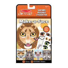 Melissa & Doug Maak-een-Gezicht Safari Herbruikbaar Stickerboek