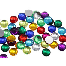 13 mm platte achterkant, ronde acrylsteentjes, plastic edelstenen voor het maken van sieraden, kostuumjuwelen, cosplayversieringen - 150 stuks (g