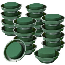 Schiuma floreale con ciotola Kit per composizione floreale verde fai-da-te da 4,7 pollici Decorazione rotonda in schiuma bagnata Fiori per corrid