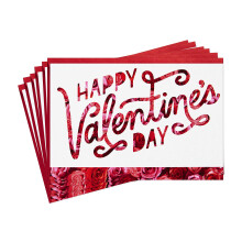 Hallmark Paket med Valentinskort, Rosor (6 Valentinskort med kuvert)