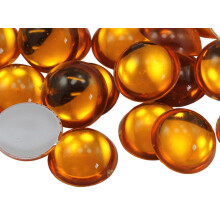 KraftGenius Allstarco 18mm zlat topaz H107 kulat ploch zadn akrylov kaboony Plastov drahokamy pro remesla Kostmov ozdoby Vroba karet perky