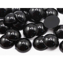 Allstarco KraftGenius 18mm Jet Black .JT Kulat ploch zadn akrylov kaboony Plastov drahokamy pro remesla Kostmn ozdoby Vroba perku Vroba p