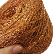 Clisil 100g DIY Gold Lurex Shining Glitter Sparkle Metalgarn - H?kletr?d til taske Sweater Dukketilbeh?r - Skinnende julesnefnug