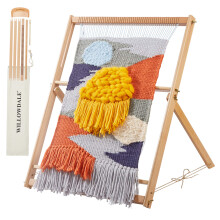 WILLOWDALE 25.2"""" H x 19.3"""" W Weaving Loom with Stand Wooden Multi-Craft Weaving Loom Arts & Crafts Extra-Large Frame Develops Creativity Weaving