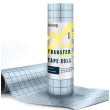 VViViD Transparent medium kl?brig vinyloverf?rselsrulle med bl?t gitter til skilteh?ndv?rk og m?rkater (15 fod x 12 tommer)