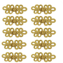 EvaGO 10 par kinesiske knob Fr?knapper Lukning Syning Bef?stelser til sweater Kappe Frakker T?rkl?de Cardigan og kostumer Outfit Syning Guld