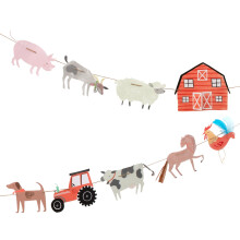 Meri Meri On The Farm Party Banner (1 db-os csomag) 10' Party Girland, belertve a felesleges vezetket