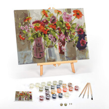 Ledgebay DIY Paint by Numbers kszlet felnotteknek keretezett vszon kezdotol a haladig Paint by Numbers kszletek Akril festkkszlet ecsetet s as