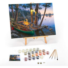 Ledgebay DIY Paint by Numbers-s?t til voksne Indrammet l?rred: Begynder til avanceret Paint by Numbers-s?t indeholder akrylmalingss?t til bordpla