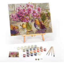 Ledgebay DIY Paint by Numbers-s?t til voksne Indrammet l?rred Begynder til avanceret Paint by Numbers-s?t indeholder akrylmalingss?t, b?rster og