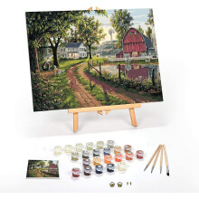 Ledgebay DIY Paint by Numbers Kit felnotteknek Bekeretezett vszon kezdotol haladig Paint by Numbers kszletek Akril festkkszlet ecsetek asztali f