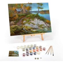 Ledgebay DIY Paint by Numbers-s?t til voksne Indrammet l?rred begynder til avanceret Paint by Numbers-s?t indeholder akrylmalingss?t til bordplad