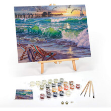 Ledgebay DIY Paint by Numbers kszlet felnotteknek keretezett vszon: Kezdotol haladtl halad Paint by Numbers kszletek Akril festkkszlet ecsete