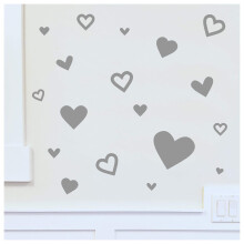 Harten Set van 62 Wandstickers Solide en Holle Hartjes Verwijderbare Vinyl Stickers