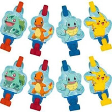 Pokemon Blowouts 5"""" - 8 t?ller - livligt farvet festtilbeh?r perfekt til enhver Pokemon-tema fest