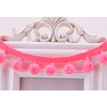 20 Yards Pom-Fransenbesatz, Mini-Kugel-Quaste fr Frauen, 10,2 cm breit, weiches Pompon-Fransenband fr Kleidung, Bettwsche, Kissen, Steppdecke, Vor
