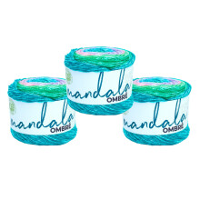 Lion Brand Garn Mandala Ombr? Garn med livlige farver Bl?dt garn til h?kling og strikning Balance 3-pack