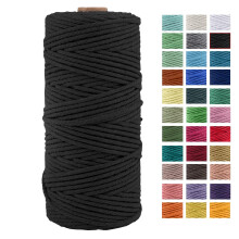 3 mm x 109 yard Makram zsinr vastag termszetes pamut makram ktl 4 szl csavart pamut zsinr puha makram termszetes sznu kzzel ksztett fa