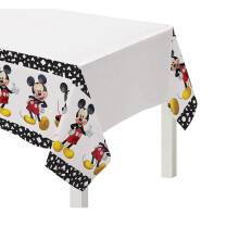 Tovaglia in plastica Mickey Mouse Forever - 54"" x 96"" (1 pezzo) - Tovaglia rettangolare multicolore per compleanni e feste per bambini