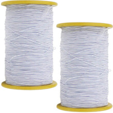 TIHOOD 2 Stück, 0,5 mm dick, 547 Yard elastischer Faden, weiß