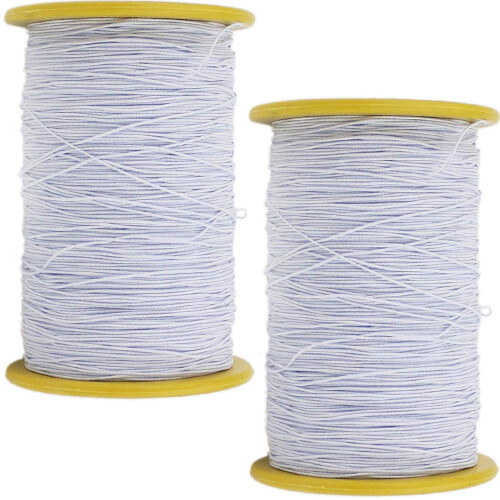 TIHOOD 2PCS 0,5 mm dikte 547 Yard elastische draad wit