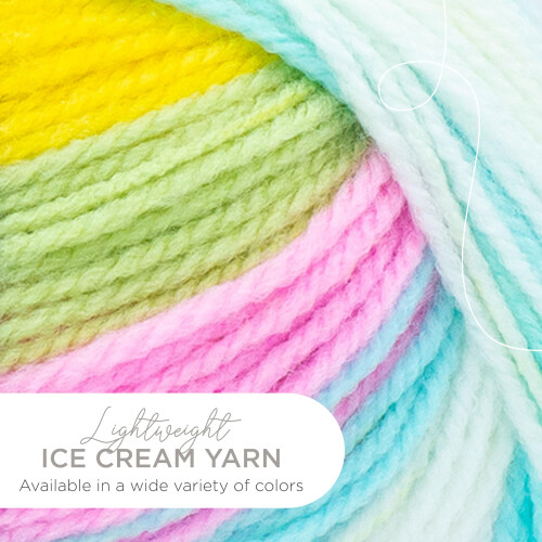 Hilo de Tejer Lion Brand Ice Cream, Bunny Tracks, 1 Madeja 1