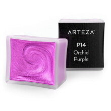 Arteza Metallic aquarelverf Orchidee Paars A713 Set van 2 halve napjes Parelverf Levendige en parelmoerachtige tinten voor illustraties Kalligrafiesc