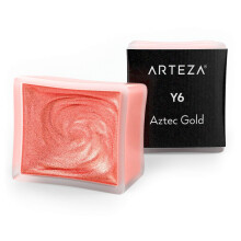Arteza Metallic aquarelverf Aztec Gold A705 Set van 2 halve pannen Parelverf Levendige en parelmoerachtige tinten voor illustraties Kalligrafie P