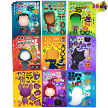 JOYIN 36 PCS Halloween Stickers voor Kinderen, Maak Een Gezicht Stickers met Ontwerpen