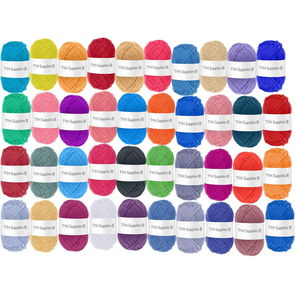 Tyh Supplies 40 Mini Praden Z Akrylov Prze | 880 Yard Mekk Prze Stredn Grame Pro Pleten, Hckovn A Remesln Projekty | 22 Yardu Kad Prade-image