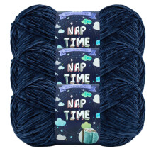 Lion Brand Garn Naptime Babygarn til strikning og h?kling Navy 3 Pack