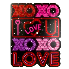 Iconikal Jumbo Ystvnpivkortti kirjekuorella Neon Love 11 x 14 tuumaa